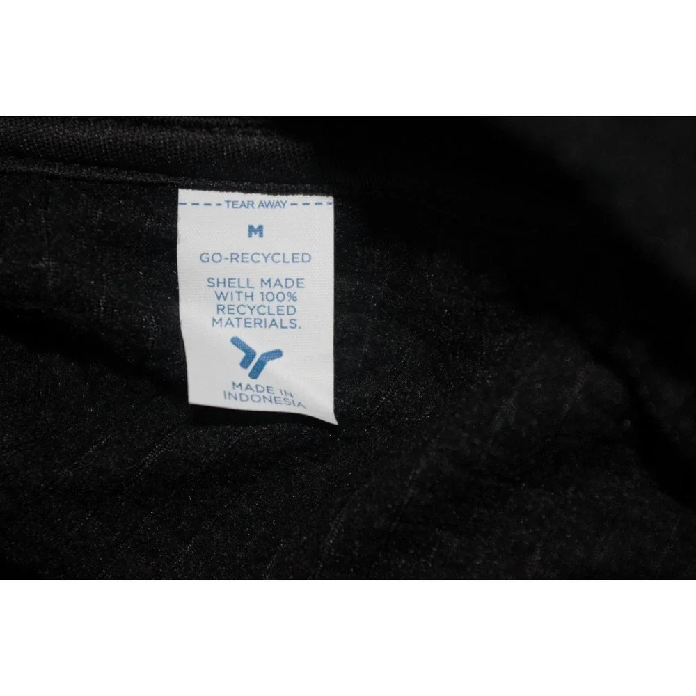 NWT Old Navy Men's Medium‎ Go-Recycled Grid Fleece Quarter Zip Pullover Black